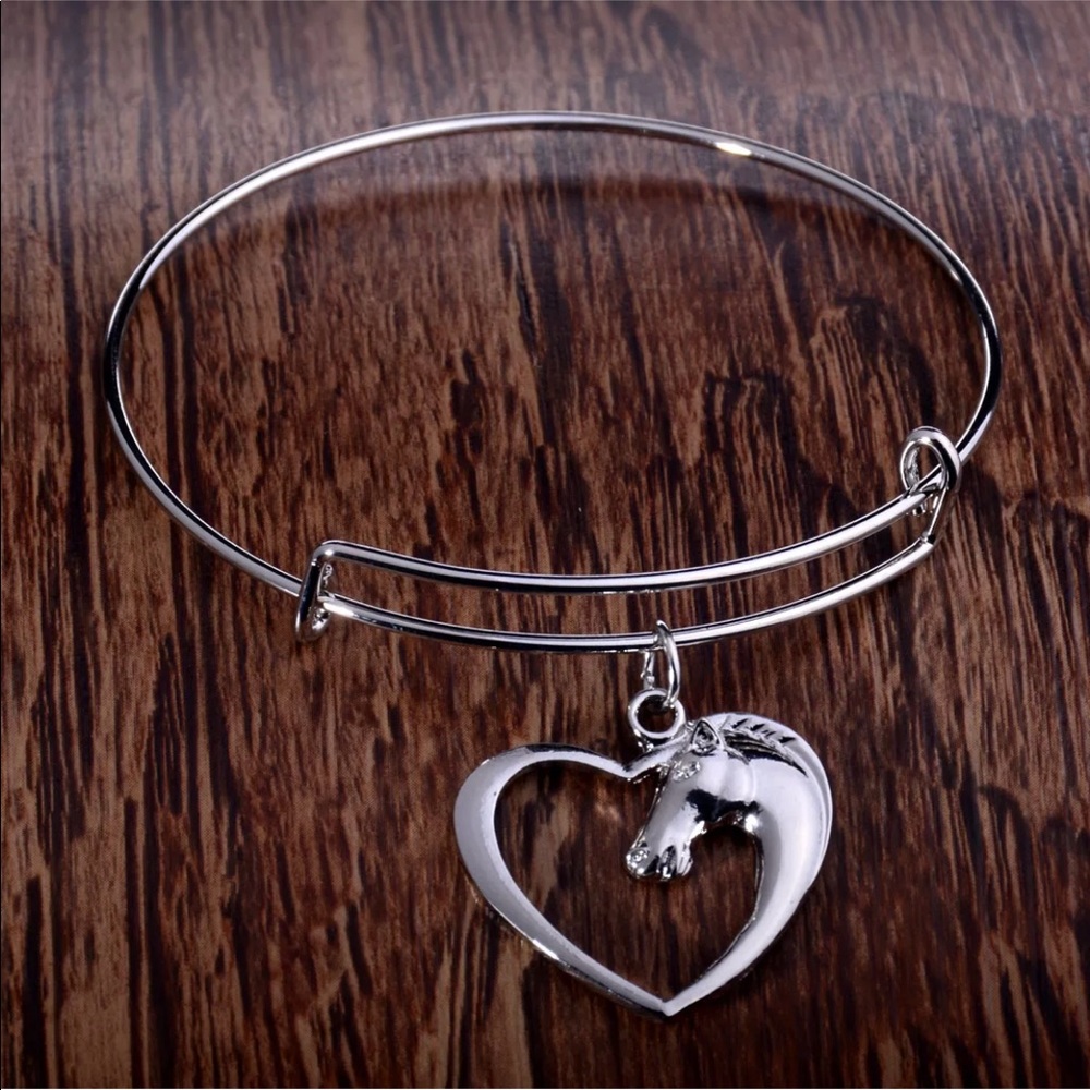 Horse Head Heart Bracelet